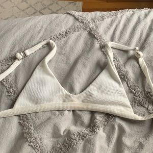 White bathing suit top
